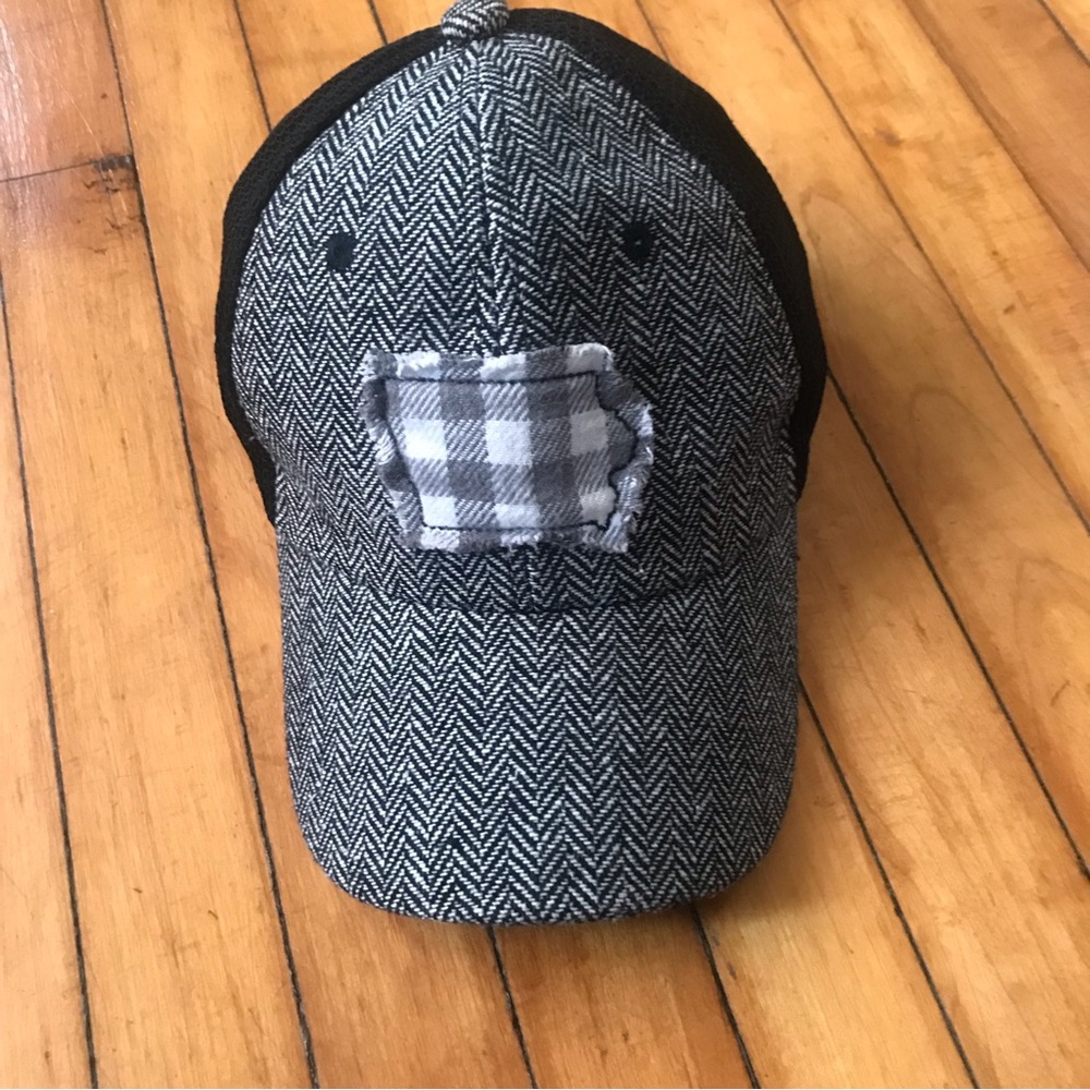Katydid Gracie Designs Iowa Trucker Hat with Herringbone Pattern and Mesh Back